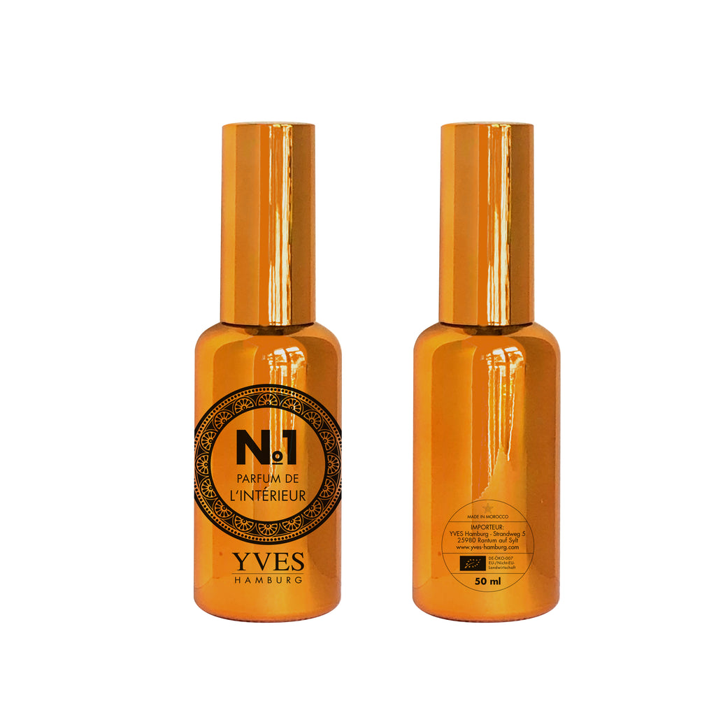 YVES No.1 Duftöl – Sinnlich, vegan & bio aus Marrakech. Ideal für Diffuser, Duftlampen & Badezusätze. Mit Kamille, Rose, Sandelholz & Amber. 50 ml Pipette.